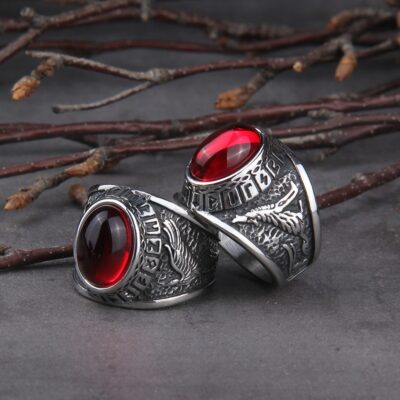 Nordicera Online Exclusive | Red Stone Viking Ring