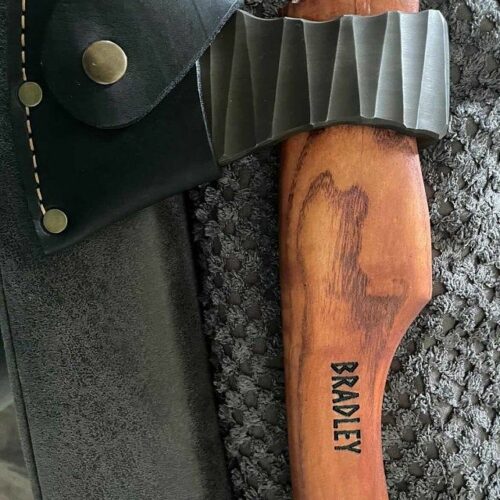 HAND-FORGED HATCHET "STARR" with Leather Cover photo review