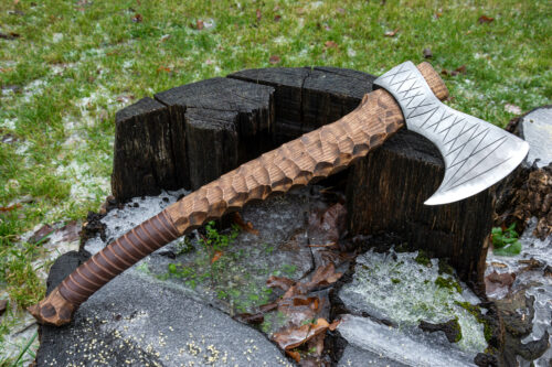 AXE 9 scaled HAND-FORGED AXE 'SOL STYR'