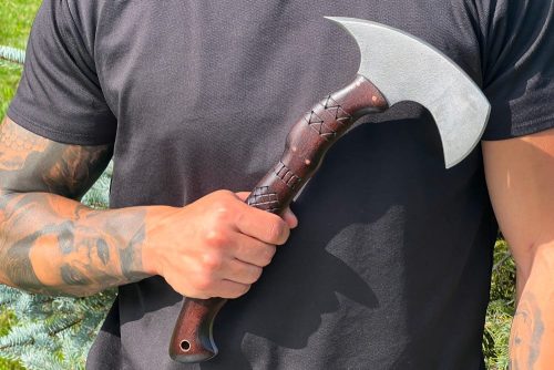 hand forged tomahawk nanookancientsmithyancientsmithy 722066 Hand-Forged Tomahawk 'BEAR HUNTER'