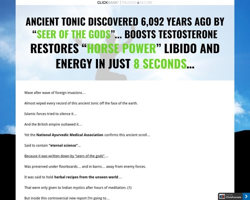 mangreens x400 thumb Ancient Tonic Discovered 6,092 Years Ago By “Seer Of The Gods”... Boosts T — Restores “Horse Power” Libido And Energy In Just 8 Seconds…